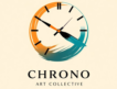 Chrono Art Collective logo with a clock.