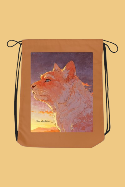 khaki drawstring anime cat-Photoroom