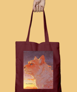 maroon tote anime cat-Photoroom