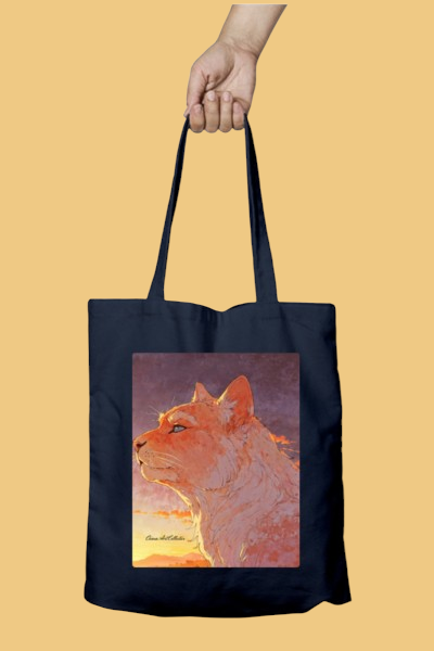 navy blue tote anime cat-Photoroom