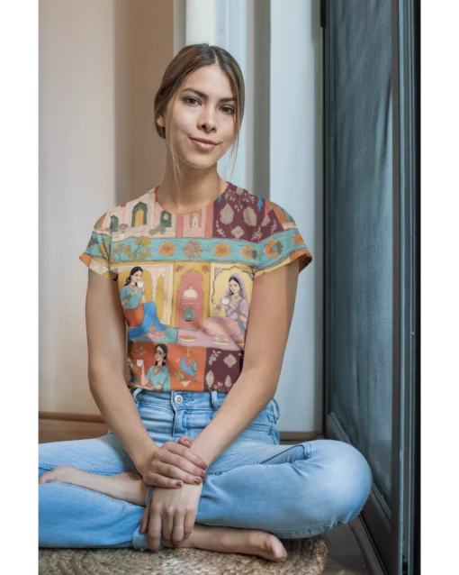 Ethnic Royal Women AOP Premium Classic T-Shirt