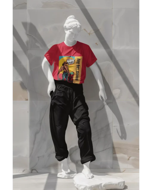 Unisex Classic T-Shirt red Black combo