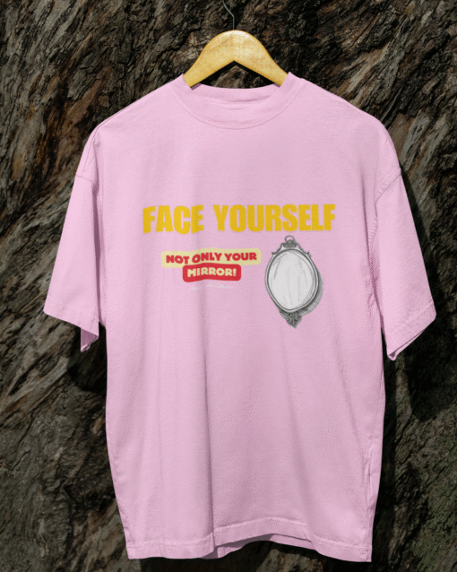 Face Yourself Unisex Premium Oversized T-Shirt - Image 4