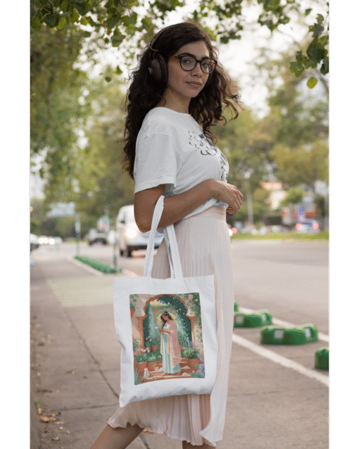 Nature Bliss Printed Women's Zipped Tote Bag - Image 2
