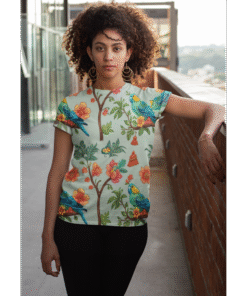 Floral Chirp Women AOP Premium Classic T-Shirt