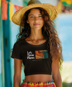 Women's Premium Time Flow Crop Top