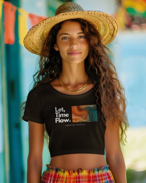 Women's Premium Time Flow Crop Top