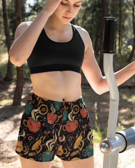 Brew Mosaic Premium Unisex AOP Sports Shorts - Image 3