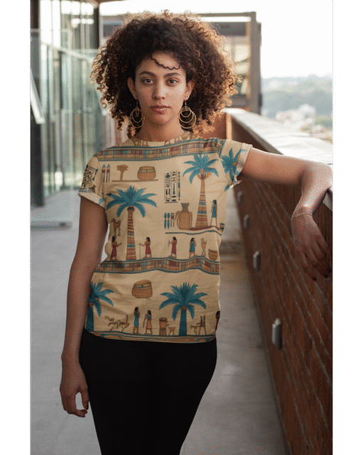 Timeless Pharaoh Premium Unisex AOP T-Shirt - Image 3