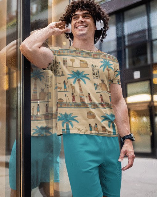 Timeless Pharaoh Premium Unisex AOP T-Shirt - Image 2