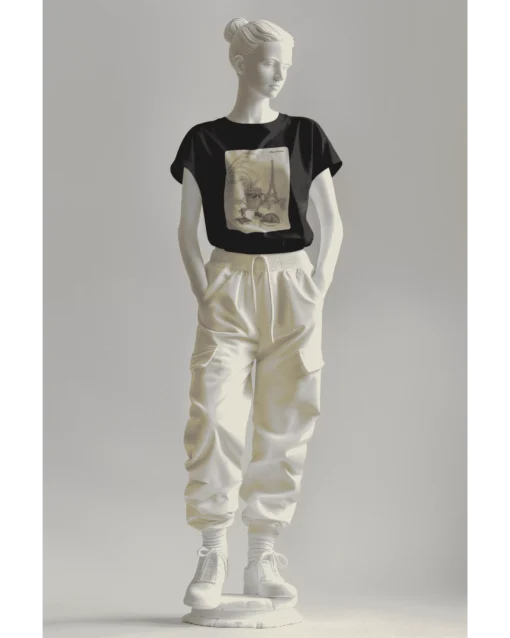 Chai à Paris Premium Unisex Classic T-Shirt black and white