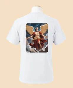 Isaac Sacrifice Back Print Unisex white T-Shirt