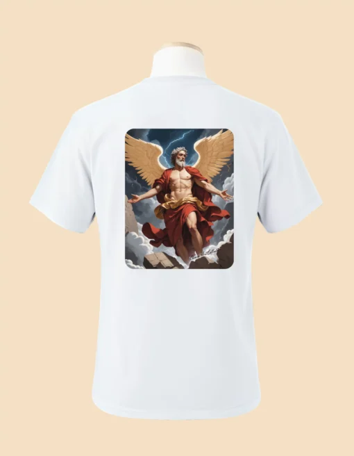 Isaac Sacrifice Back Print Unisex white T-Shirt