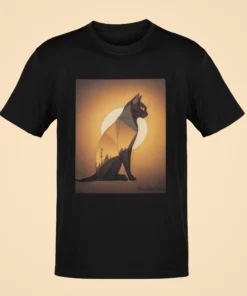 Unisex Premium Onyx Cat T-Shirt black
