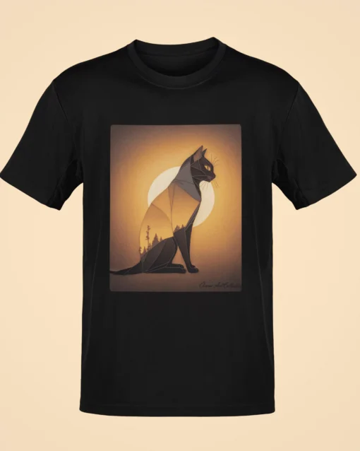 Unisex Premium Onyx Cat T-Shirt black