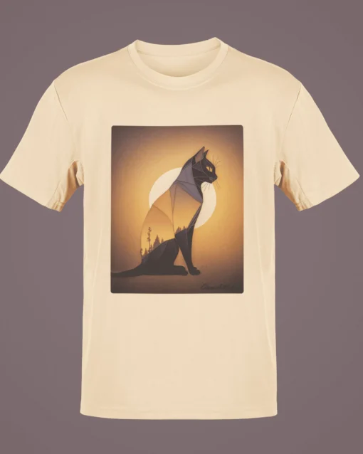 Unisex Premium Onyx Cat T-Shirt white