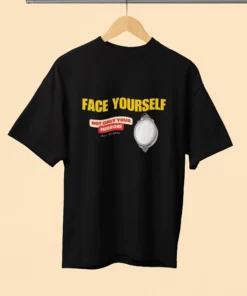 Face Yourself Unisex Premium Oversized T-Shirt BLACK