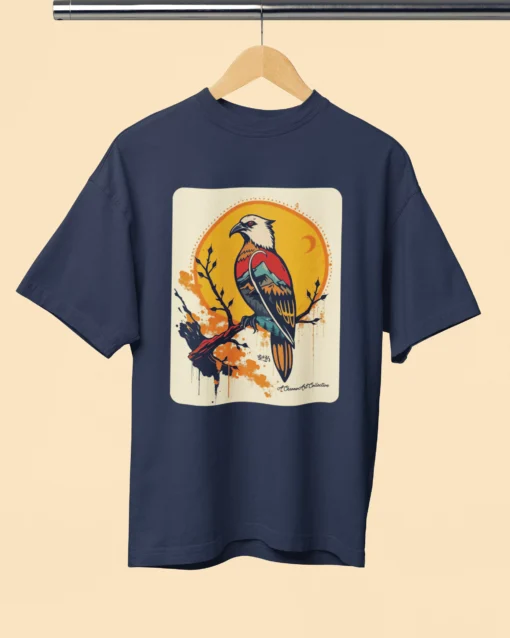 Falcon Premium Unisex Oversized Classic Tee NEVY BLUE T