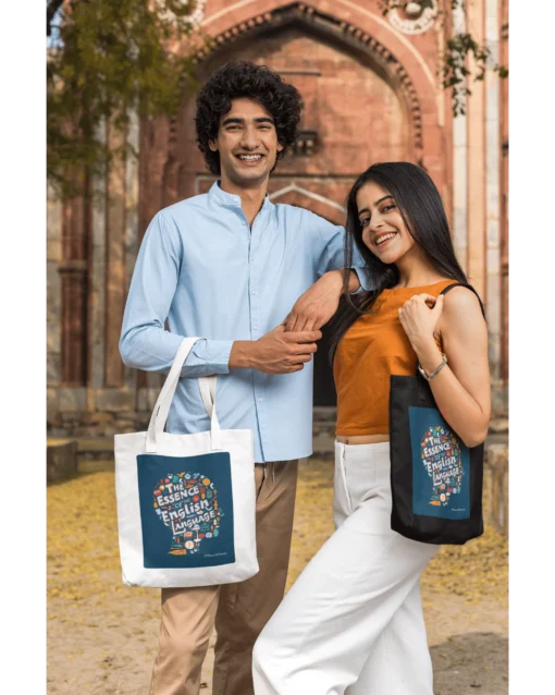 Literary Mind Canvas Unisex Zipper Tote Bag Combo