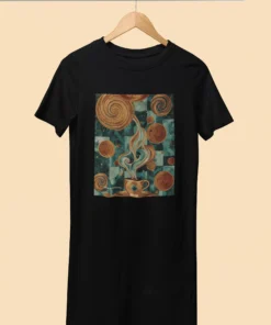 Mocha Galaxy Premium Women’s T-Shirt Dress