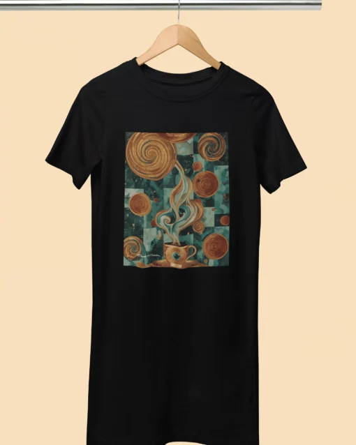 Mocha Galaxy Premium Women’s T-Shirt Dress