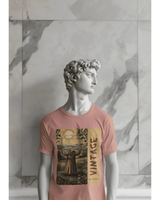 Mystic Man Premium Unisex Classic T-Shirt Mushroom modeled