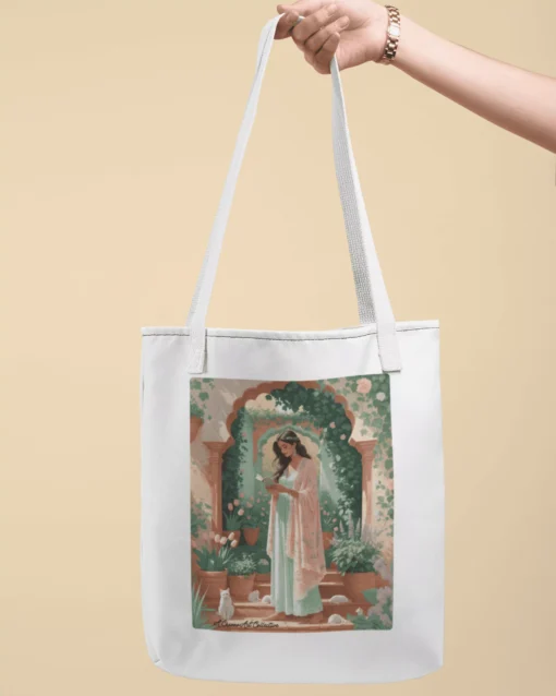 Nature Bliss Printed Women's Zipped Tote Bag