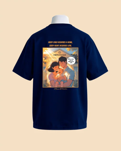 Orphan Gold Back Print Premium Unisex T-Shirt Navy blue