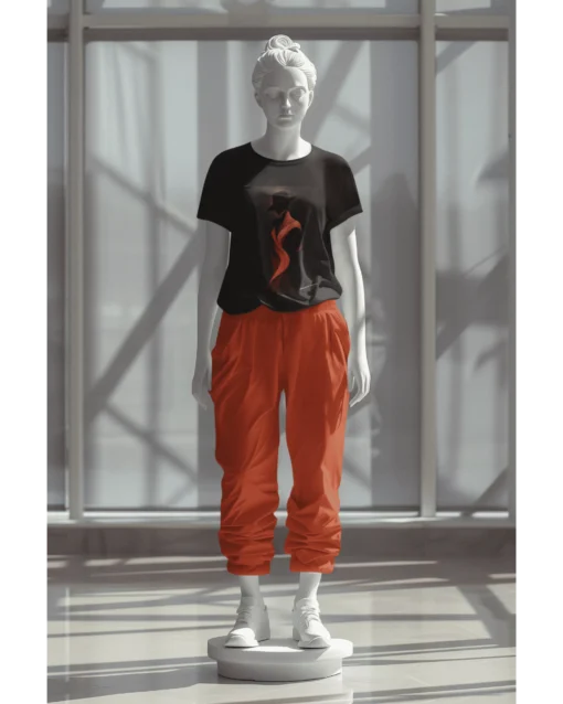 Phantom Flame Premium Unisex Classic T-Shirt brick red and black set