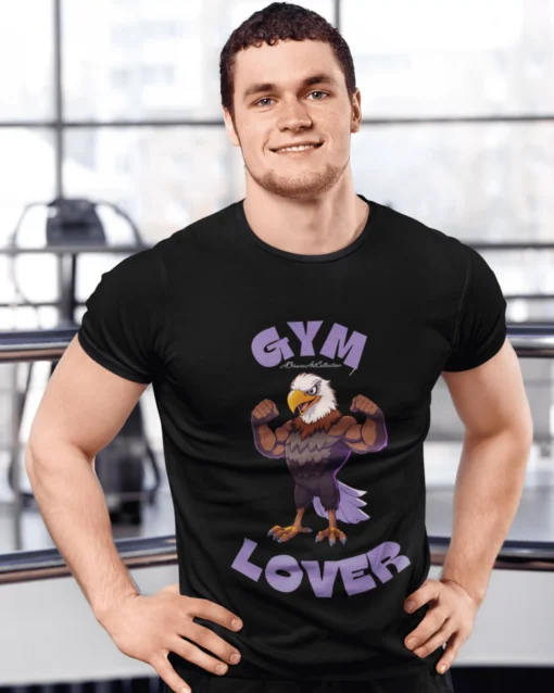 Power Flight Men’s Premium Classic T-Shirt Black Male Model