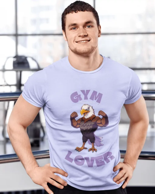 Power Flight Men’s Premium Classic T-Shirt Lavender male model
