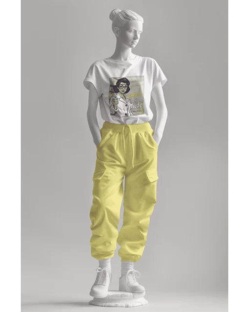 Women’s Premium SciGlam Classic T-Shirt white women modeled combo